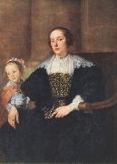 DYCK, Sir Anthony Van The Wife and Daughter of Colyn de Nole fg Spain oil painting artist